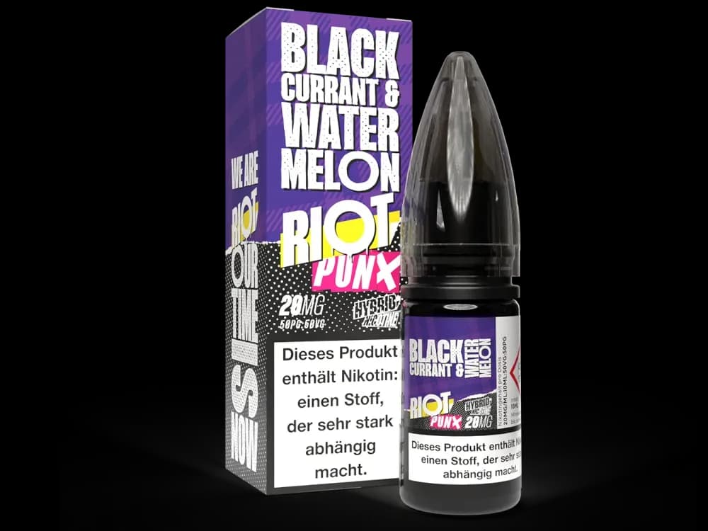Riot Squad - PUNX - Hybrid Nikotinsalz Liquid - Blackcurrant & Watermelon (Packung: 1er Packung / Stärke: 20 mg/ml / Geschmack: Blackcurrant &...