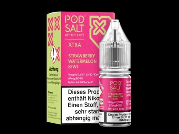 Pod Salt X - Nikotinsalz Liquid - Strawberry Watermelon Kiwi (Packung: 1er Packung / Stärke: 20 mg/ml / Geschmack: Strawberry Watermelon Kiwi)...