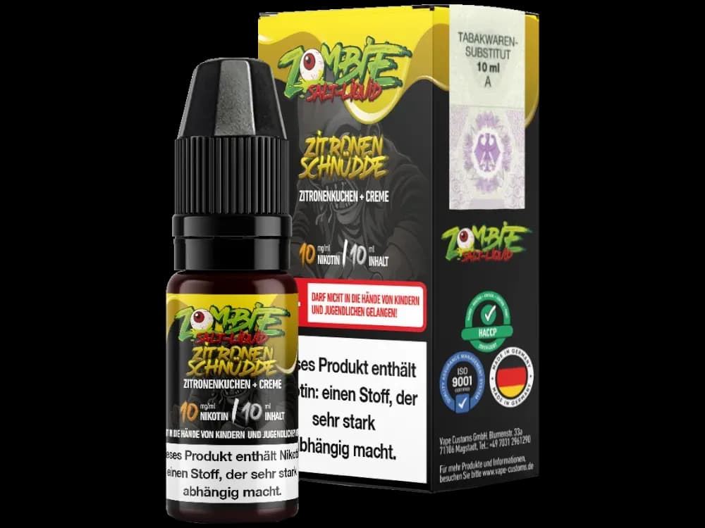Zombie - Nikotinsalz Liquid - Zitronenschnüdde (Packung: 1er Packung / Stärke: 20 mg/ml / Geschmack: Zitronenschnüdde) (795,00 EUR / liter)