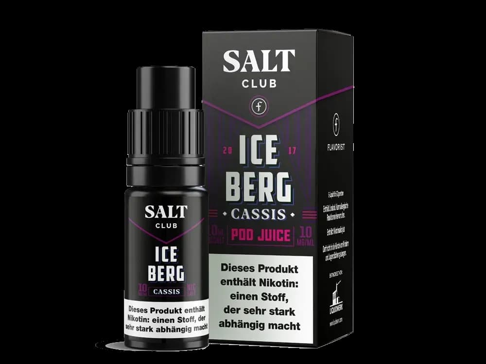 Salt Club - Flavorist Iceberg - Nikotinsalz Liquid - Cassis (Packung: 1er Packung / Stärke: 20 mg/ml / Geschmack: Cassis) (895,00 EUR / liter)