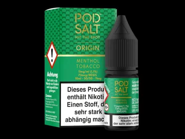 Pod Salt Origin - Menthol Tobacco - Nikotinsalz Liquid (Packung: 1er Packung / Stärke: 20 mg/ml) (995,00 EUR / liter)