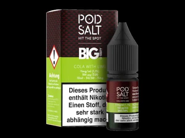 Pod Salt Fusion - Cola with Lime - Nikotinsalz Liquid (Packung: 1er Packung / Stärke: 20 mg/ml) (1095,00 EUR / liter)