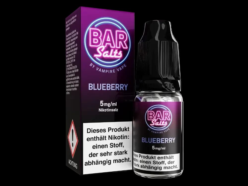 Vampire Vape - Bar Salts - Nikotinsalz Liquid - Blueberry (Packung: 1er Packung / Stärke: 5 mg/ml / Geschmack: Blueberry) (895,00 EUR / liter)