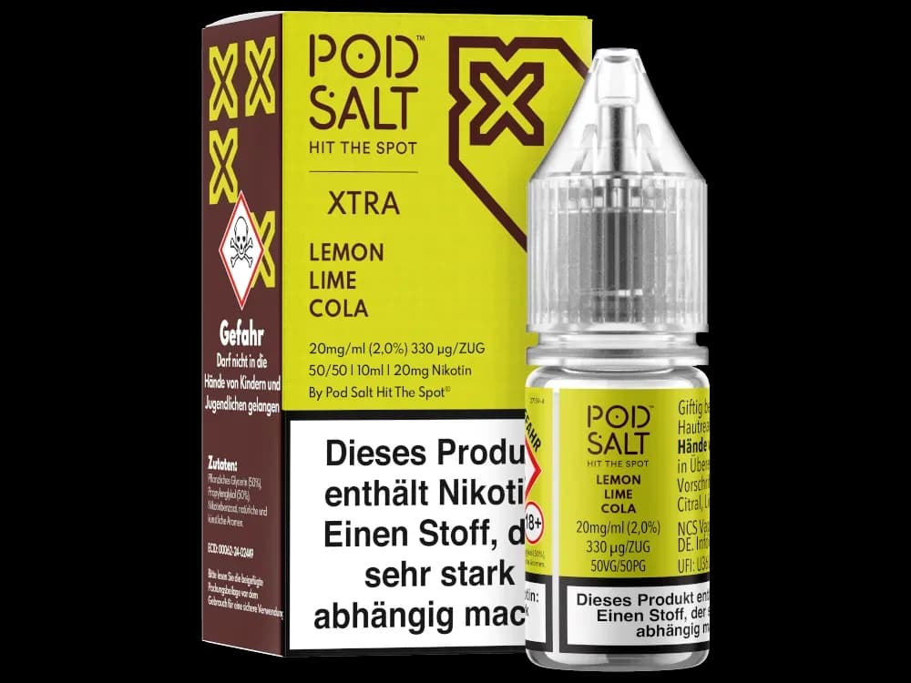 Pod Salt X - Nikotinsalz Liquid - Lemon Lime Cola (Packung: 1er Packung / Stärke: 20 mg/ml / Geschmack: Lemon Lime Cola) (995,00 EUR / liter)