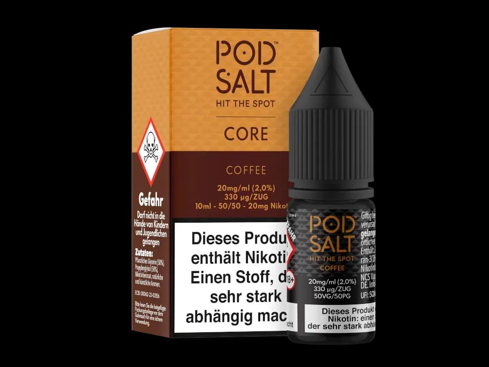 Pod Salt Core - Nikotinsalz Liquid - Coffee (Packung: 1er Packung / Stärke: 20 mg/ml / Geschmack: Coffee) (995,00 EUR / liter)