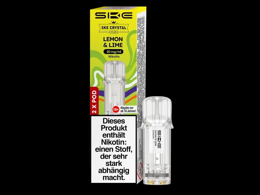 SKE - Crystal Plus Pod (2 Stück pro Packung) - Blueberry Cherry Blackberry (Packung: 1er Packung / Geschmack: Lemon & Lime) (2487,50 EUR / liter)