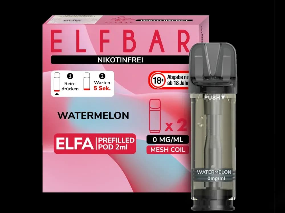Elfbar Elfa Pod 20mg/ml (2 Stück) - Blue Razz Lemonade (Packung: 1er Packung / Stärke: 0 mg/ml / Geschmack: Watermelon) (2987,50 EUR / liter)