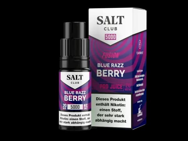 Salt Club - 5000 - Nikotinsalz Liquid 20 mg/ml - Blue Razz Berry (Packung: 1er Packung / Stärke: 20 mg/ml / Geschmack: Blue Razz Berry) (795,00 EUR...