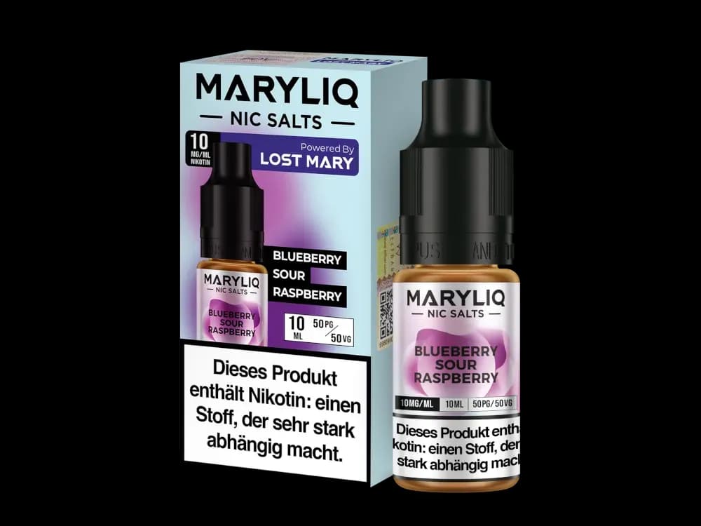 MARYLIQ - Nikotinsalz Liquid - Blueberry Sour Raspberry (Packung: 1er Packung / Stärke: 10 mg/ml / Geschmack: Blueberry Sour Raspberry) (995,00 EUR...