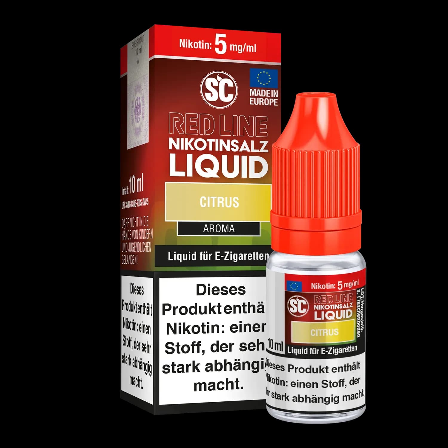 SC - Red Line - Citrus - Nikotinsalz Liquid (Packung: 1er Packung / Stärke: 5 mg/ml) (795,00 EUR / liter)