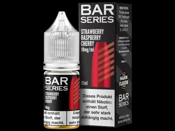Bar Series - Nikotinsalz Liquid - Strawberry Raspberry Cherry (Packung: 1er Packung / Stärke: 10 mg/ml / Geschmack: Strawberry Raspberry Cherry)...