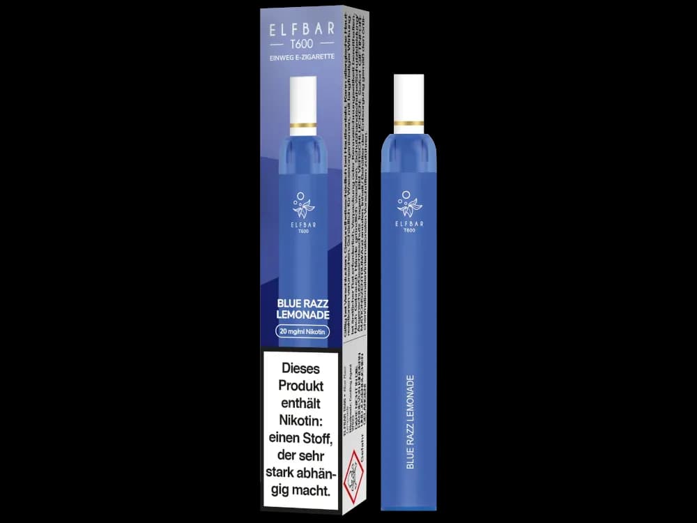 Elfbar T600 Einweg E-Zigarette - Blueberry (Packung: 1er Packung / Stärke: 20 mg/ml / Geschmack: Blue Razz Lemonade) (4475,00 EUR / liter)