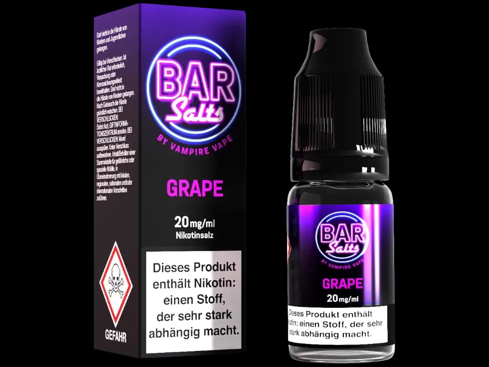 Vampire Vape - Bar Salts - Nikotinsalz Liquid - Grape (Packung: 1er Packung / Stärke: 20 mg/ml / Geschmack: Grape) (895,00 EUR / liter)