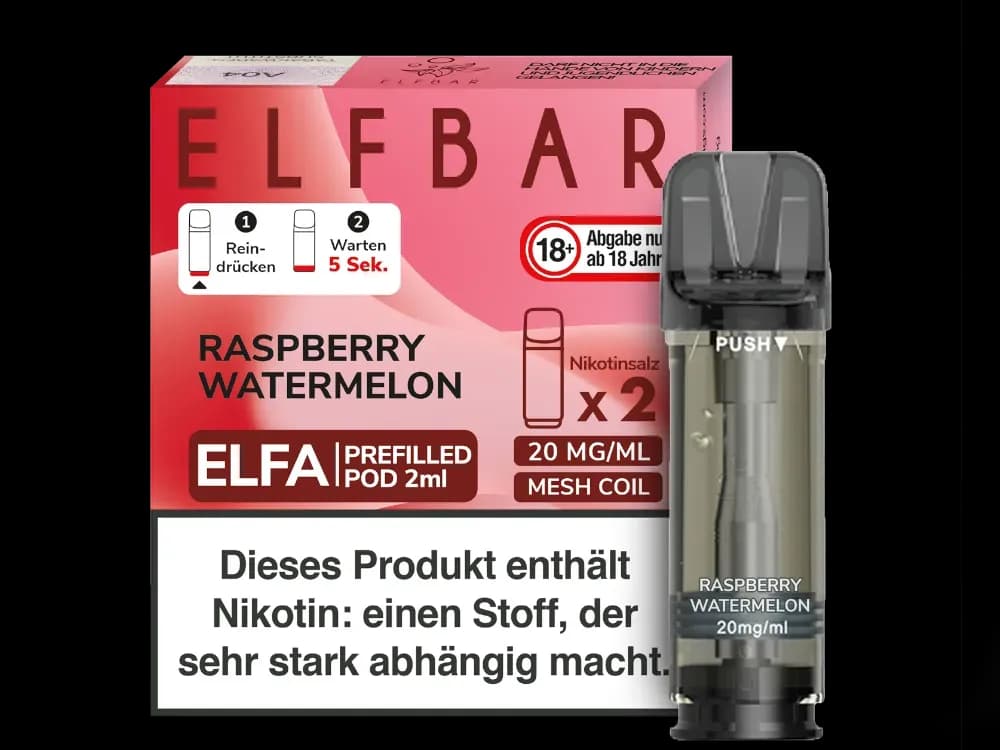 Elfbar Elfa Pod 20mg/ml (2 Stück) - Blue Razz Lemonade (Packung: 1er Packung / Stärke: 20 mg/ml / Geschmack: Raspberry Watermelon) (2987,50 EUR /...