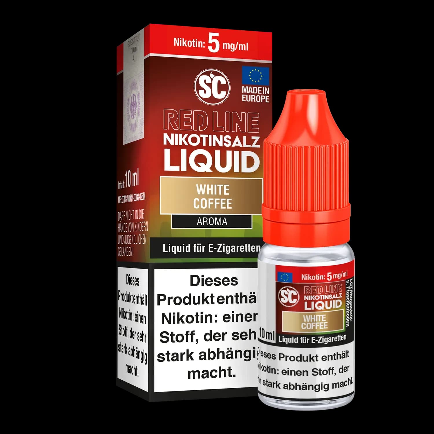 SC - Red Line - White Coffee - Nikotinsalz Liquid (Packung: 1er Packung / Stärke: 5 mg/ml) (795,00 EUR / liter)