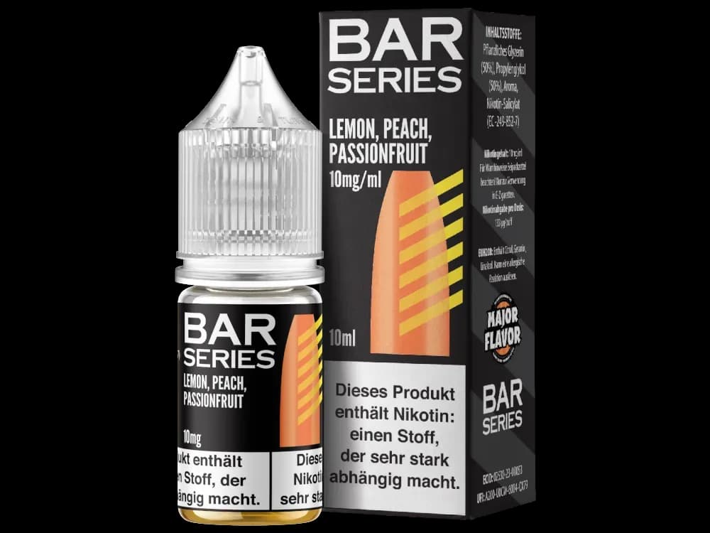 Bar Series - Nikotinsalz Liquid - Lemon Peach Passionfruit (Packung: 1er Packung / Stärke: 20 mg/ml / Geschmack: Lemon Peach Passionfruit) (895,00...