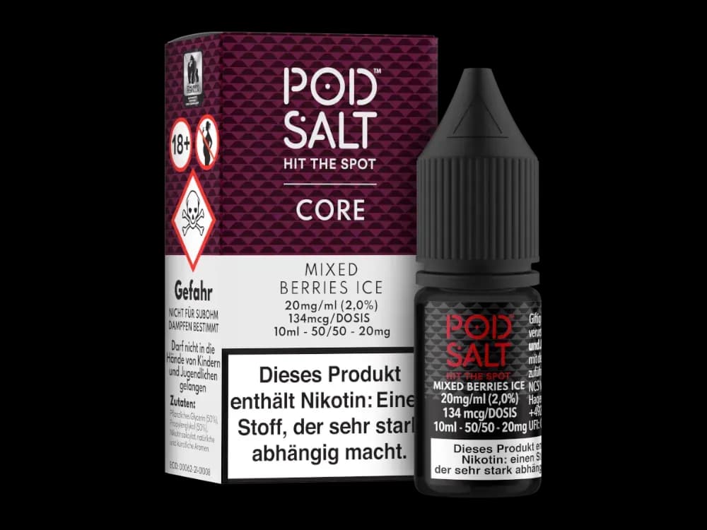 Pod Salt Core - Mixed Berries Ice - Nikotinsalz Liquid (Packung: 1er Packung / Stärke: 20 mg/ml) (995,00 EUR / liter)