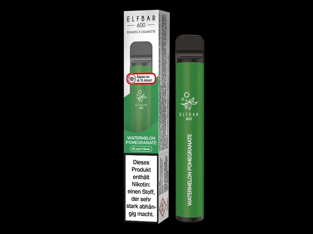 Elfbar 600 Einweg E-Zigarette - Apple Peach (Packung: 1er Packung / Stärke: 20 mg/ml / Geschmack: Watermelon Pomegranate) (4475,00 EUR / liter)