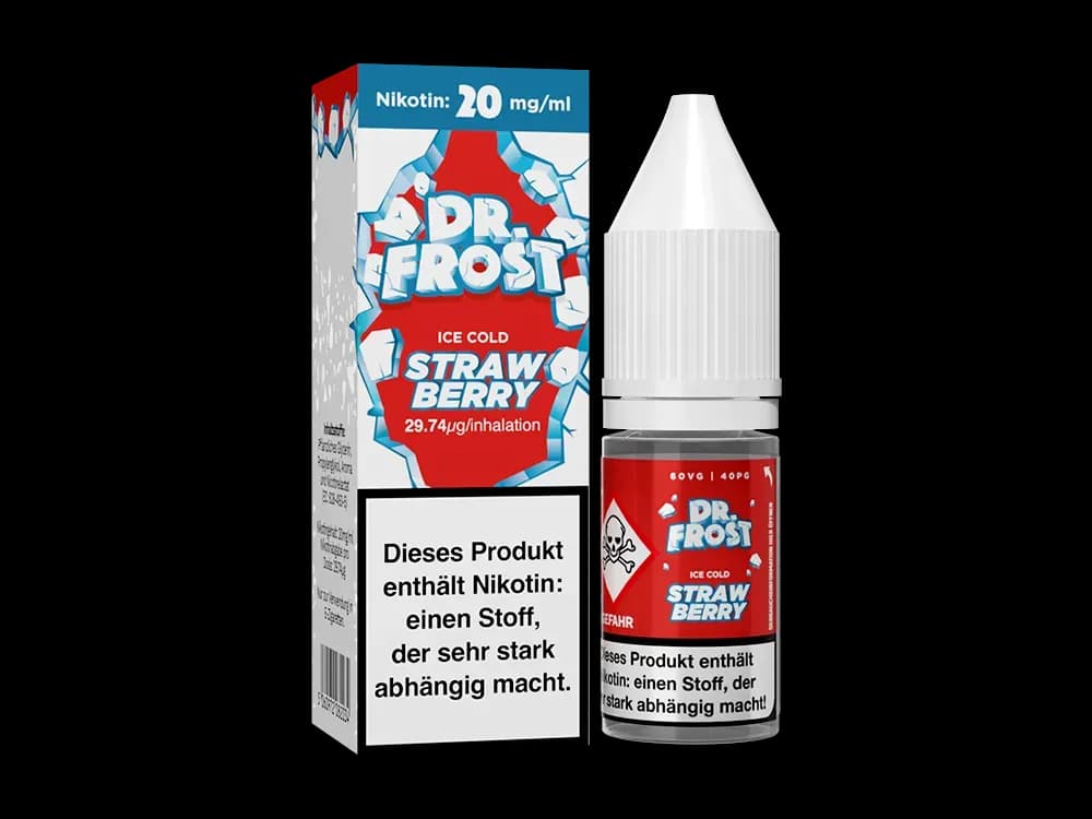 Dr. Frost - Ice Cold - Nikotinsalz Liquid - Strawberry (Packung: 1er Packung / Stärke: 20 mg/ml / Geschmack: Strawberry) (895,00 EUR / liter)