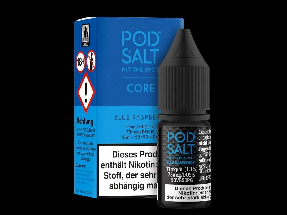 Pod Salt Core - Blue Raspberry - Nikotinsalz Liquid (Packung: 1er Packung / Stärke: 11 mg/ml) (995,00 EUR / liter)
