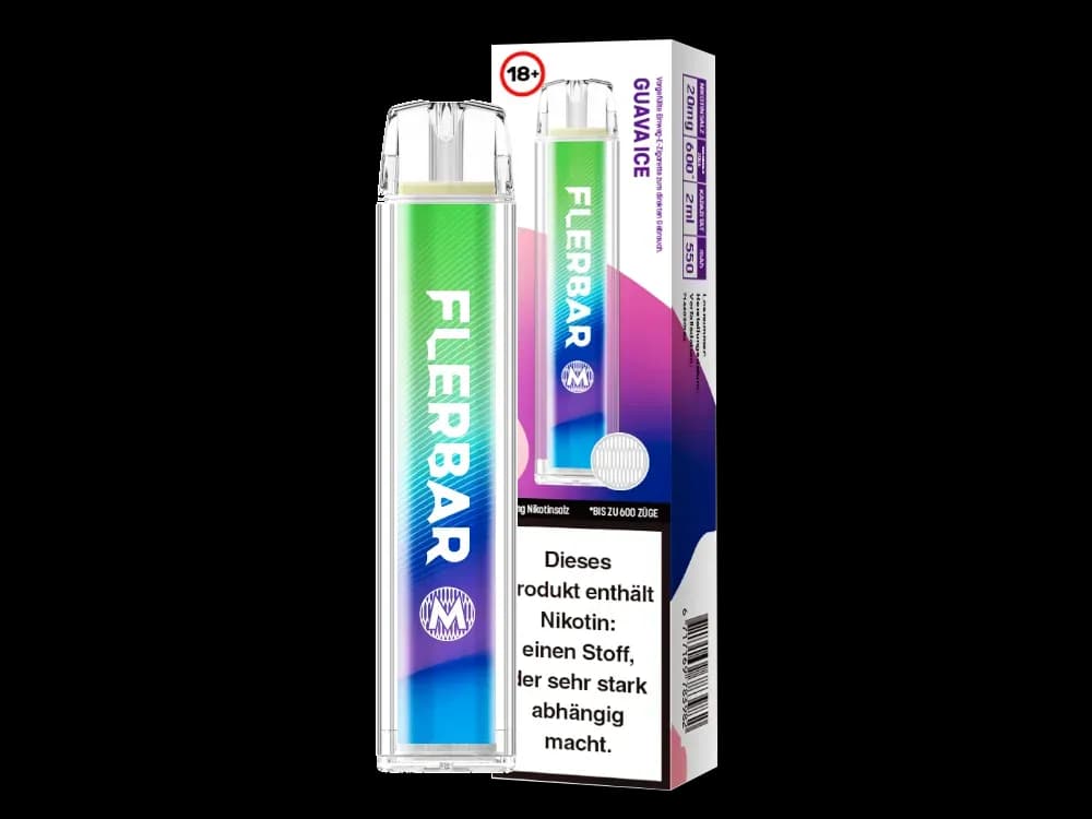 Flerbar - M Einweg E-Zigarette - Alberry (Packung: 1er Packung / Stärke: 20 mg/ml / Geschmack: Guava Ice) (4475,00 EUR / liter)