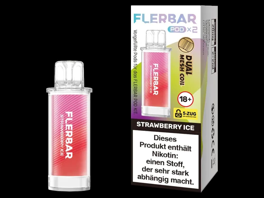 Flerbar - POD (2 Stück pro Packung) (Packung: 1er Packung / Geschmack: Strawberry Ice) (2487,50 EUR / liter)