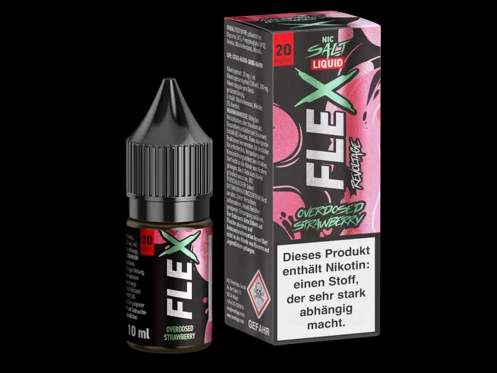 Revoltage - FLEX Nikotinsalz Liquid - Strawberry (Packung: 1er Packung / Stärke: 20 mg/ml / Geschmack: Strawberry) (995,00 EUR / liter)