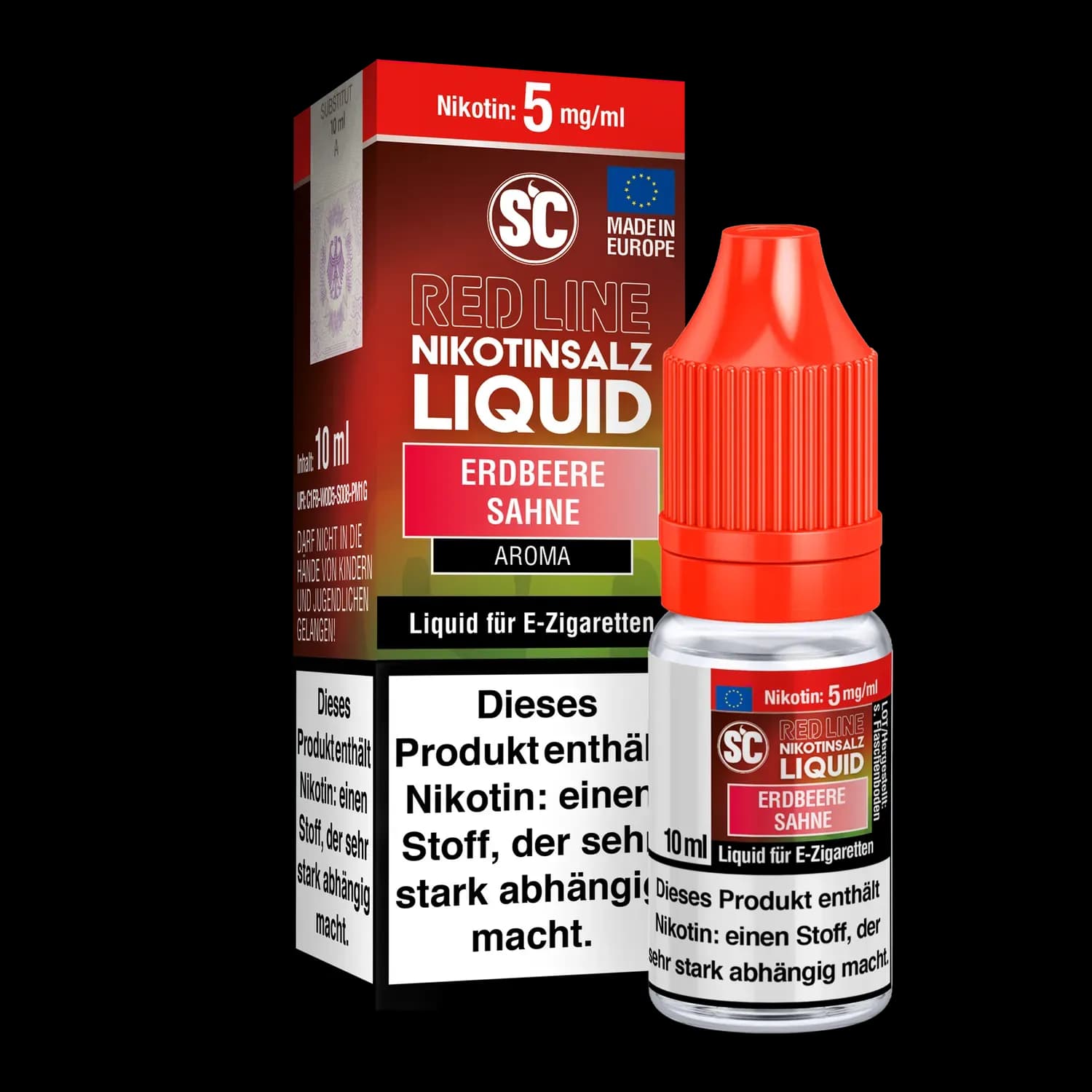 SC - Red Line - Erdbeere Sahne - Nikotinsalz Liquid (Packung: 1er Packung / Stärke: 5 mg/ml) (795,00 EUR / liter)