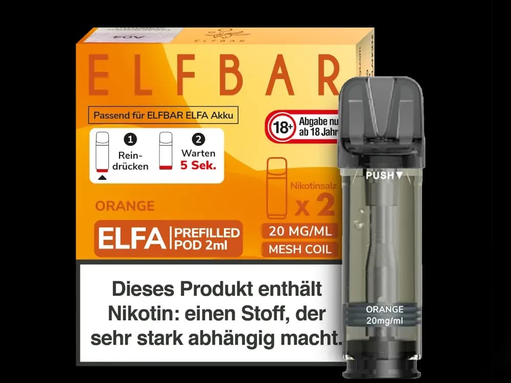 Elfbar Elfa Pod 20mg/ml (2 Stück) - Blue Razz Lemonade (Packung: 1er Packung / Stärke: 20 mg/ml / Geschmack: Orange) (2987,50 EUR / liter)