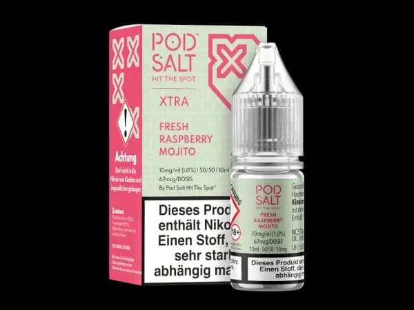 Pod Salt X - Nikotinsalz Liquid - Fresh Raspberry Mojito (Packung: 1er Packung / Stärke: 20 mg/ml / Geschmack: Fresh Raspberry Mojito) (995,00 EUR...