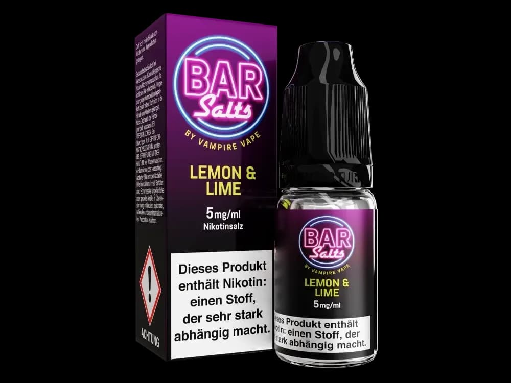 Vampire Vape - Bar Salts - Nikotinsalz Liquid - Lemon Lime (Packung: 1er Packung / Geschmack: Lemon Lime / Stärke: 5 mg/ml) (895,00 EUR / liter)