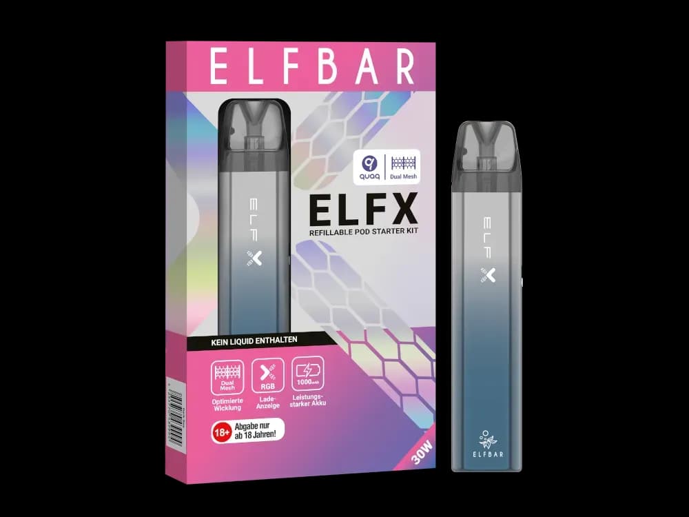 Elfbar - Elfx E-Zigaretten Set (Farbe: blau / Packung: 1er Packung)