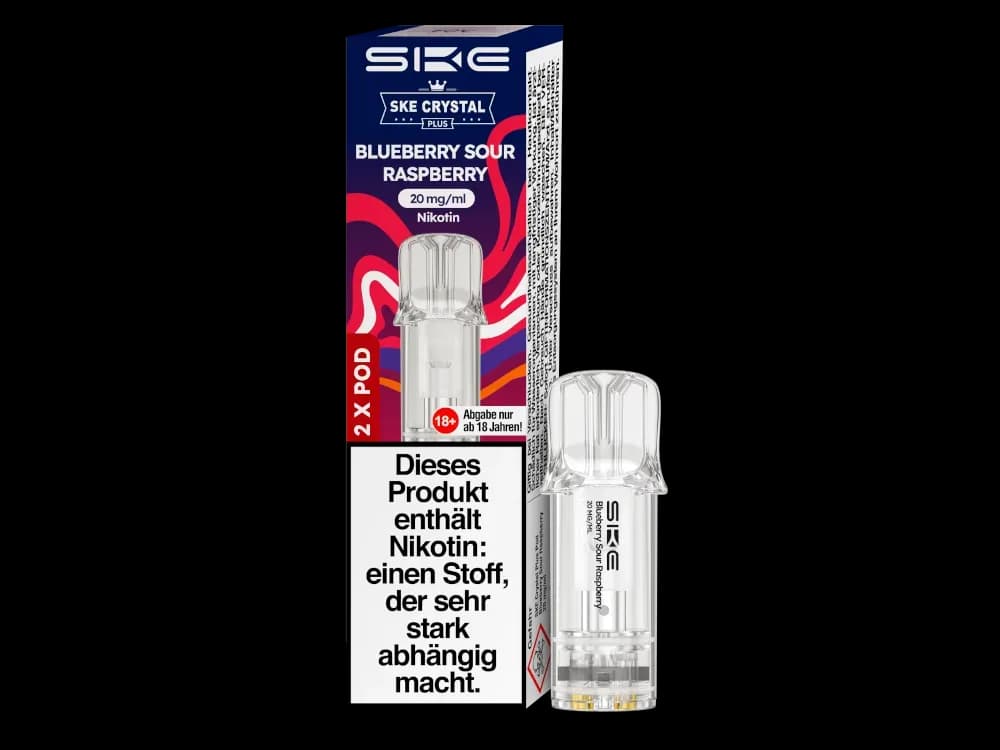 SKE - Crystal Plus Pod (2 Stück pro Packung) - Blueberry Cherry Blackberry (Packung: 1er Packung / Geschmack: Blueberry Sour Raspberry) (2487,50...