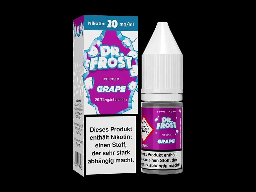 Dr. Frost - Ice Cold - Nikotinsalz Liquid - Grape (Packung: 1er Packung / Stärke: 20 mg/ml / Geschmack: Grape) (895,00 EUR / liter)