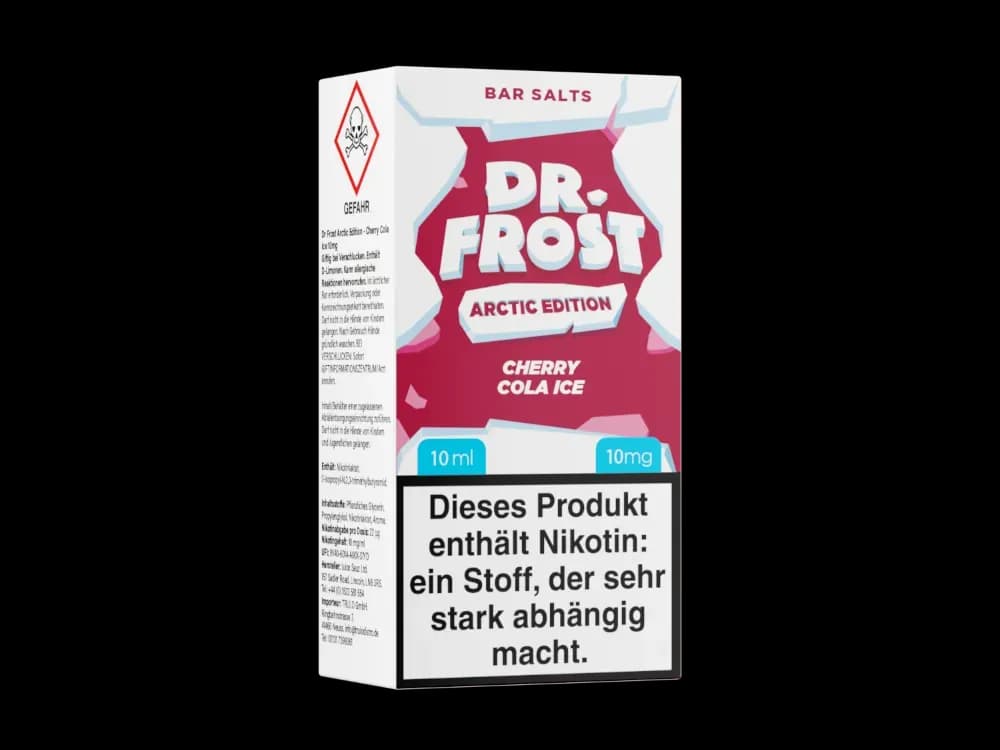 Dr. Frost - Arctic Edition - Nikotinsalz Liquid - Cherry Cola Ice (Packung: 1er Packung / Stärke: 10 mg/ml / Geschmack: Cherry Cola Ice) (995,00...