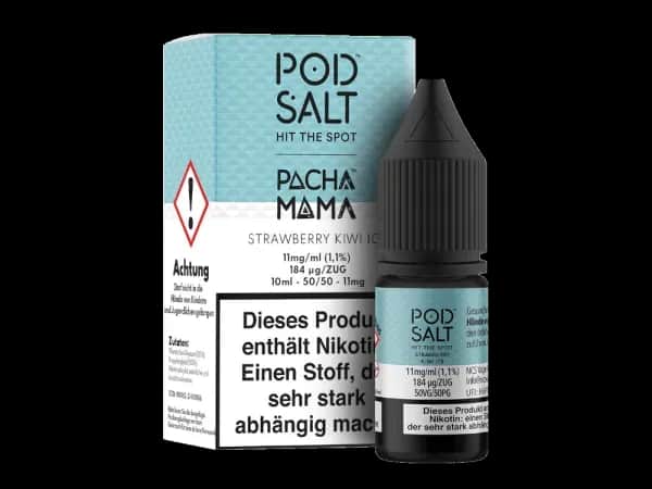 Pod Salt Fusion - Strawberry Kiwi Ice - Nikotinsalz Liquid (Packung: 1er Packung / Stärke: 11 mg/ml) (1095,00 EUR / liter)