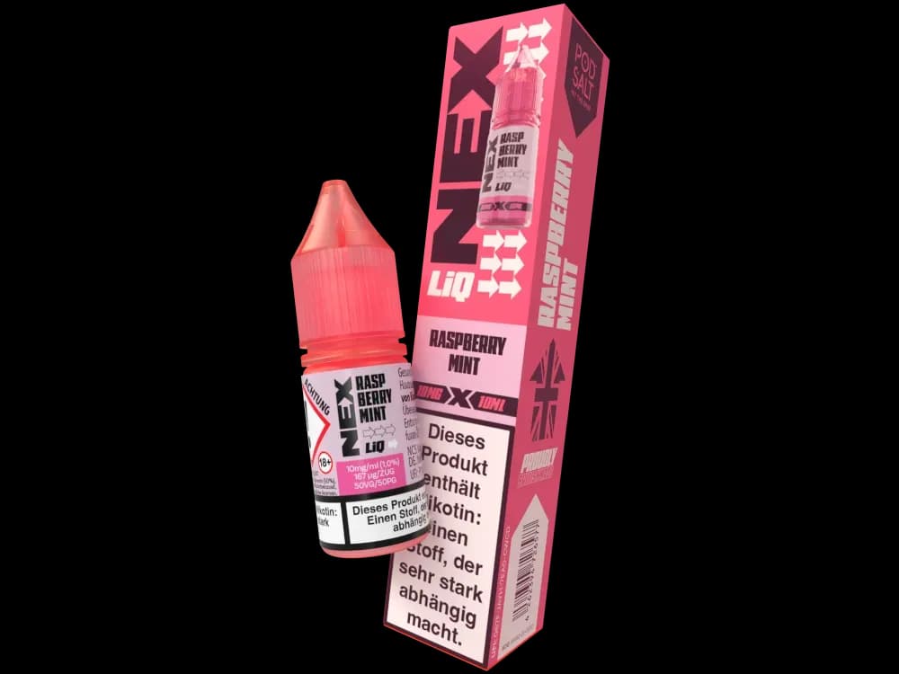 Pod Salt - NexLiq - Nikotinsalz Liquid - Raspberry Mint (Packung: 1er Packung / Stärke: 10 mg/ml / Geschmack: Raspberry Mint) (995,00 EUR / liter)