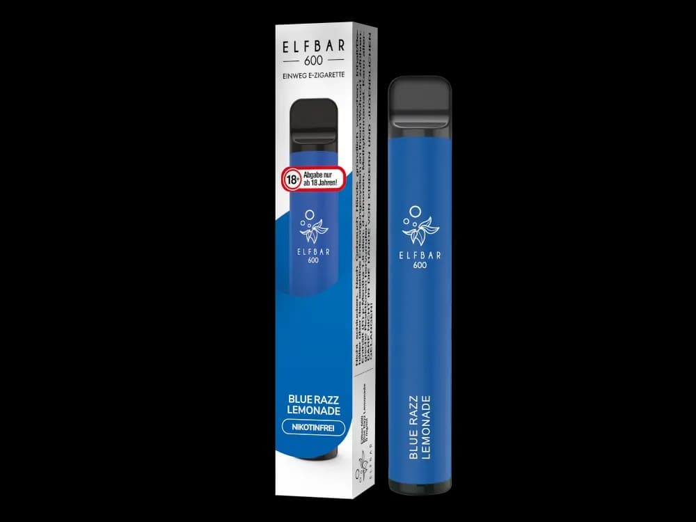 Elfbar 600 Einweg E-Zigarette - Blueberry (Packung: 1er Packung / Stärke: 0 mg/ml / Geschmack: Blue Razz Lemonade) (4475,00 EUR / liter)