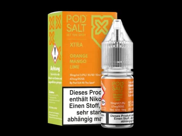 Pod Salt X - Nikotinsalz Liquid - Orange Mango Lime (Packung: 1er Packung / Stärke: 20 mg/ml / Geschmack: Orange Mango Lime) (995,00 EUR / liter)