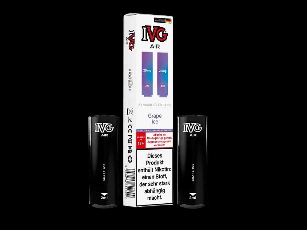 IVG AIR Pod (2 Stück pro Packung) - Blue Raspberry Ice (Packung: 1er Packung / Stärke: 20 mg/ml / Geschmack: Grape Ice) (2237,50 EUR / liter)
