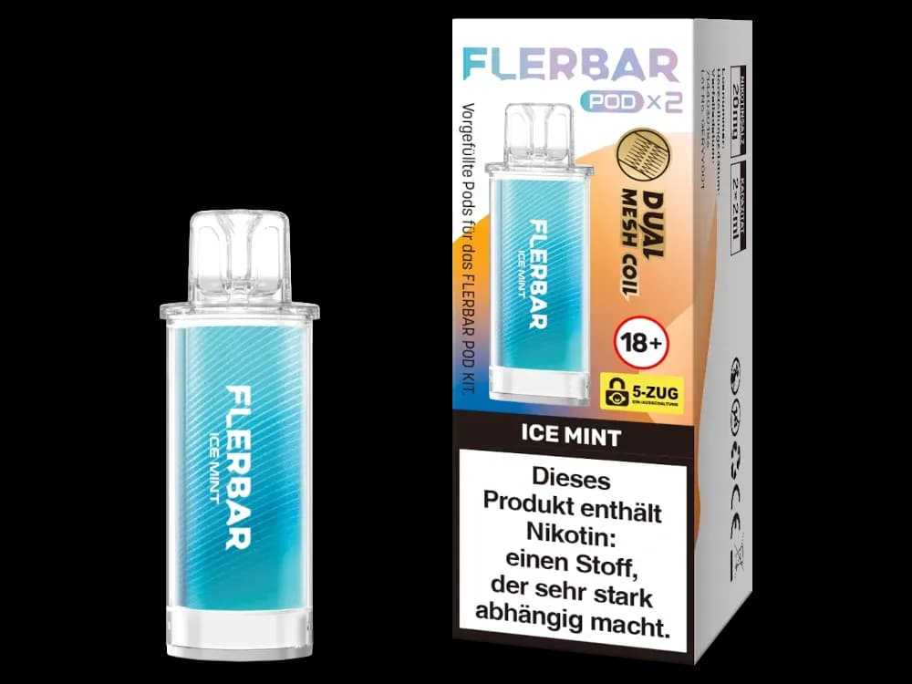 Flerbar - POD (2 Stück pro Packung) (Packung: 1er Packung / Geschmack: Ice Mint) (2487,50 EUR / liter)