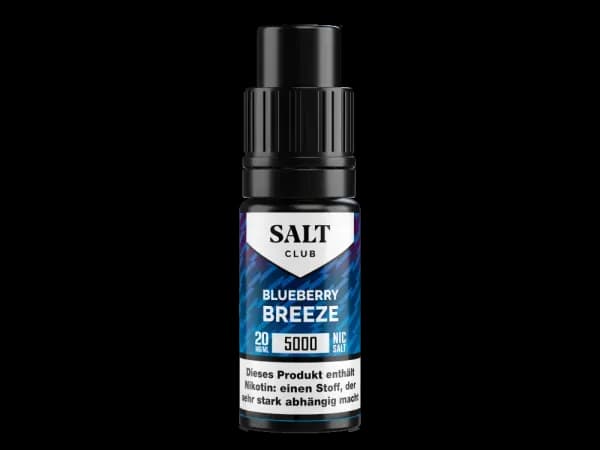 Salt Club - 5000 - Nikotinsalz Liquid 20 mg/ml - Blueberry Breeze (Packung: 1er Packung / Stärke: 20 mg/ml / Geschmack: Blueberry Breeze) (795,00...
