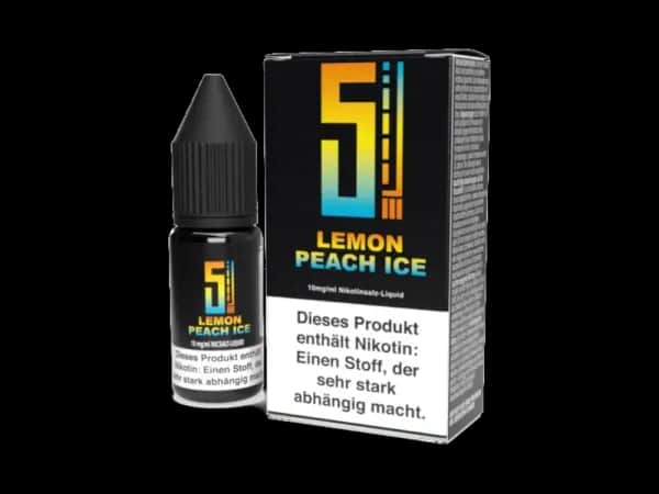 5EL - Lemon Peach Ice - Nikotinsalz Liquid (Packung: 1er Packung / Stärke: 10 mg/ml) (895,00 EUR / liter)