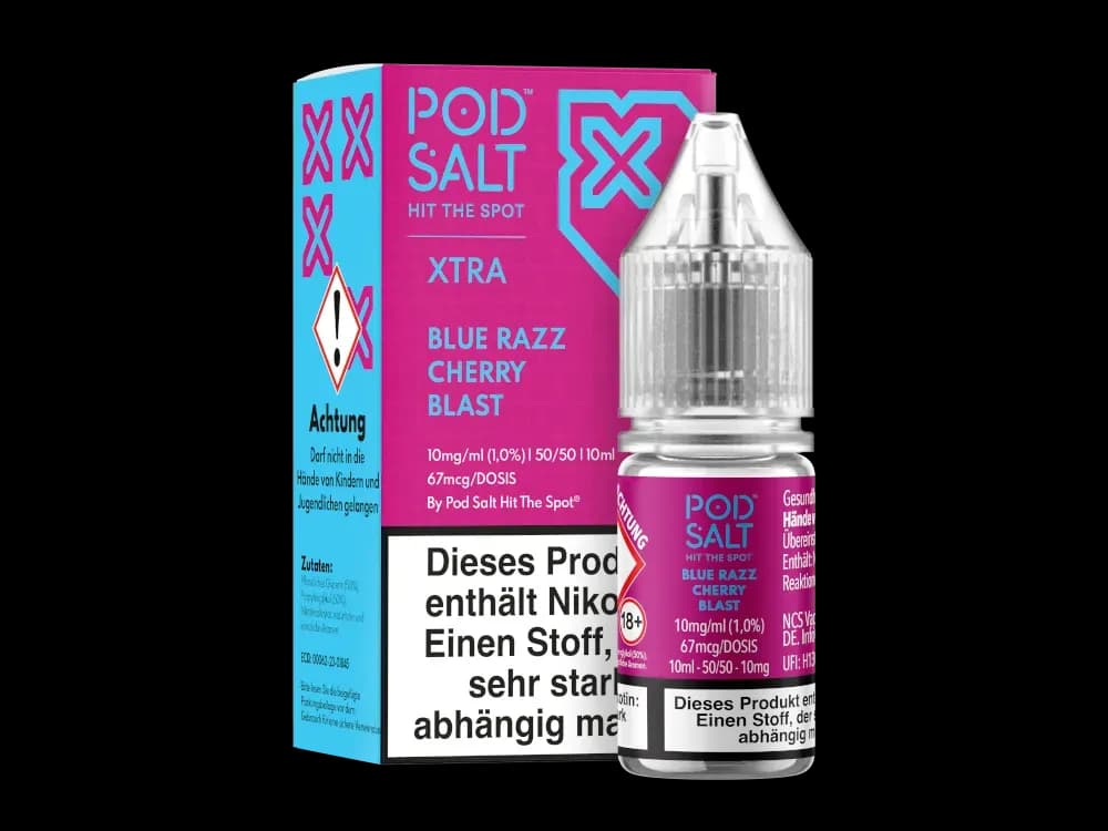 Pod Salt X - Nikotinsalz Liquid - Blue Razz Cherry Blast (Packung: 1er Packung / Stärke: 10 mg/ml / Geschmack: Blue Razz Cherry Blast) (995,00 EUR...
