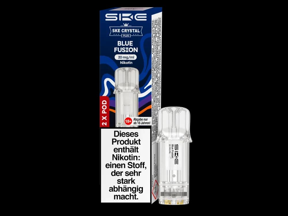 SKE - Crystal Plus Pod (2 Stück pro Packung) - Blueberry Cherry Blackberry (Packung: 1er Packung / Geschmack: Blue Fusion) (2487,50 EUR / liter)