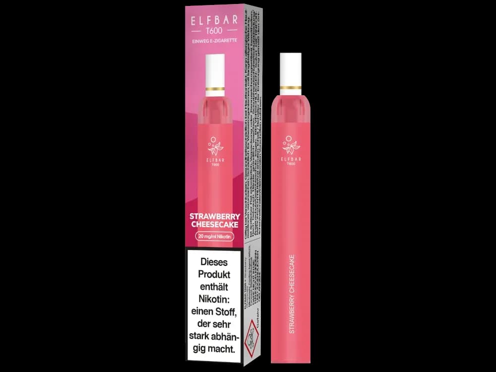 Elfbar T600 Einweg E-Zigarette - Blueberry (Packung: 1er Packung / Stärke: 20 mg/ml / Geschmack: Strawberry Cheesecake) (4475,00 EUR / liter)