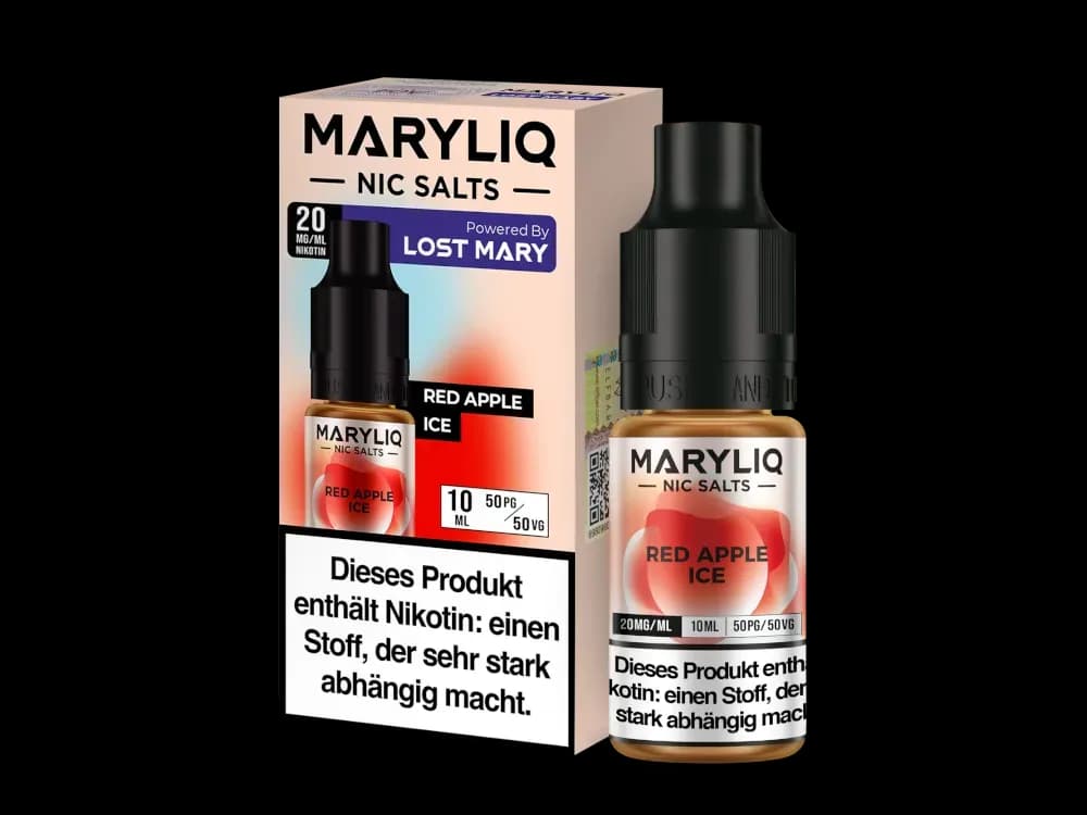 MARYLIQ - Nikotinsalz Liquid - Red Apple Ice (Packung: 1er Packung / Stärke: 20 mg/ml / Geschmack: Red Apple Ice) (995,00 EUR / liter)