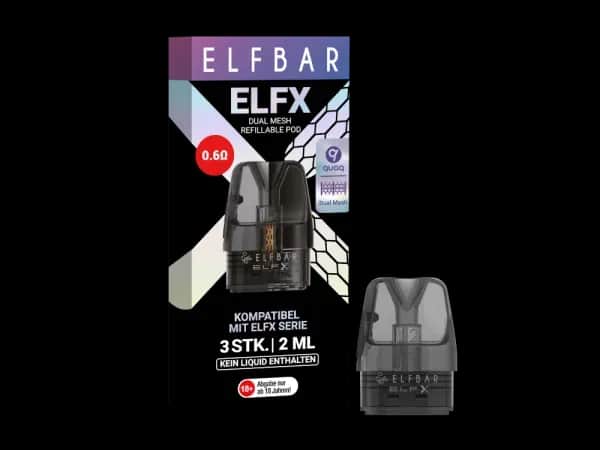 Elfbar - Elfx Pod (3 Stück pro Packung) (Widerstand: 0,6 Ohm / Packung: 1er Packung)