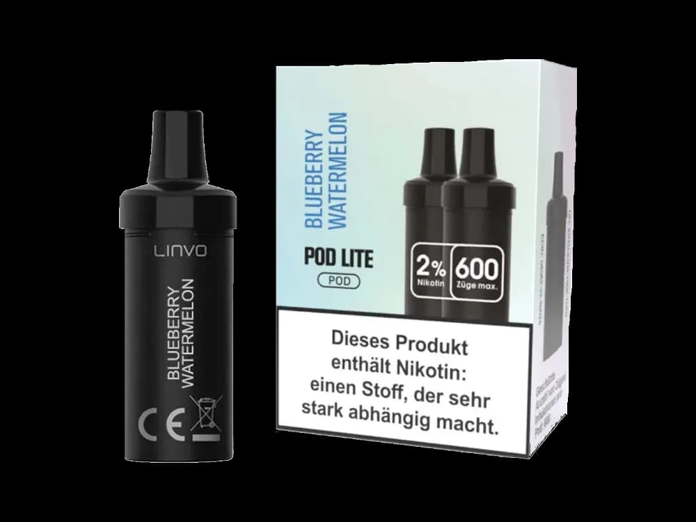 Linvo - Pod Lite Cartridge (2 Stück pro Packung) - Banana Ice Cream (Packung: 1er Packung / Stärke: 20 mg/ml / Geschmack: Blueberry Watermelon)...
