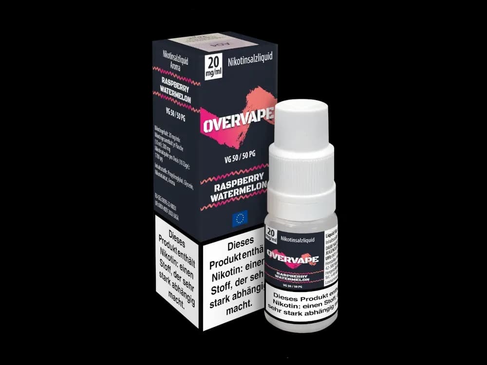 Overvape - Nikotinsalz Liquid - Raspberry Watermelon (Packung: 1er Packung / Stärke: 20 mg/ml / Geschmack: Raspberry Watermelon) (695,00 EUR / liter)